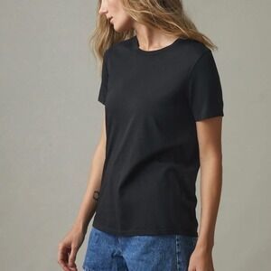 NWOT American Giant Women's Classic Cotton Crew Tee Black‎ Made in USA Women's M